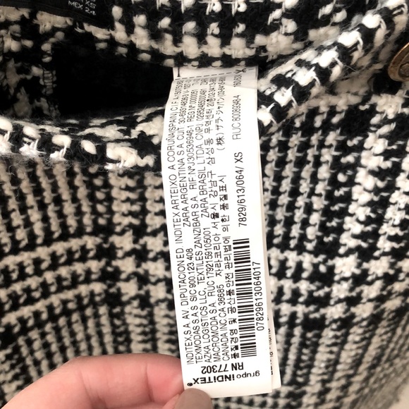Zara Tweed Houndstooth Mini Skirt - Picture 7 of 7